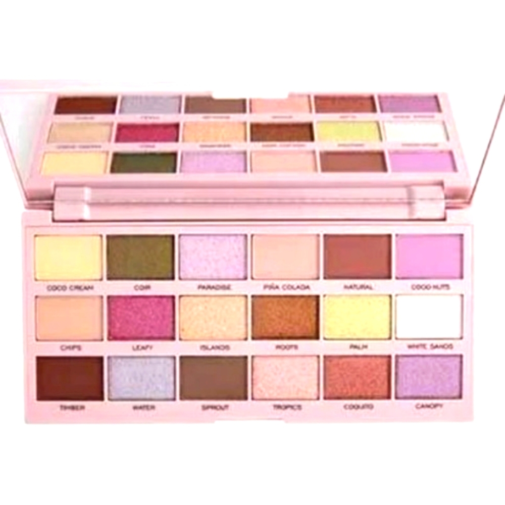 I Heart Revolution Tasty Coconut Makeup Vegan 18 Color Eyeshadow Palette